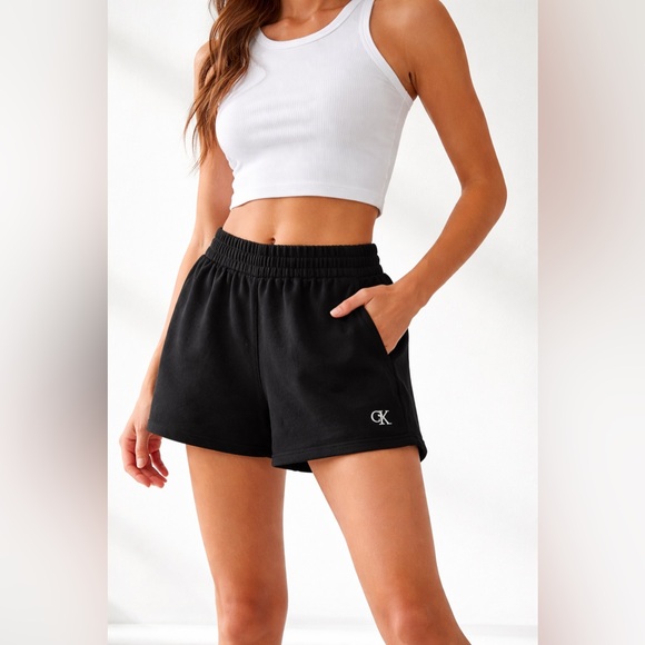 Calvin Klein Pants - Calvin Klein Black Lounge Shorts NWT Minimal CK Logo Athleisure Size M